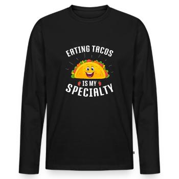 Speedometers are my specialty Taco Crew Taco Squad - Men's Premium Organic Long Sleeve Shirt - black - Front - Nico (187cm)