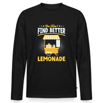 Sodas Dealer Lemon Juice Best Lemonade - Men's Premium Organic Long Sleeve Shirt - black - Front - Nico (187cm)