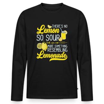 No Lemon Sour Resembling Lemonade Dealer - Männer Premium Bio Langarmshirt - Schwarz - Vorne - Nico (187cm)