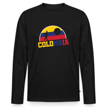 Colombie Tagus Player Tagus Championship - T-shirt manches longues Premium bio Homme - noir - Devant - Nico (187cm)