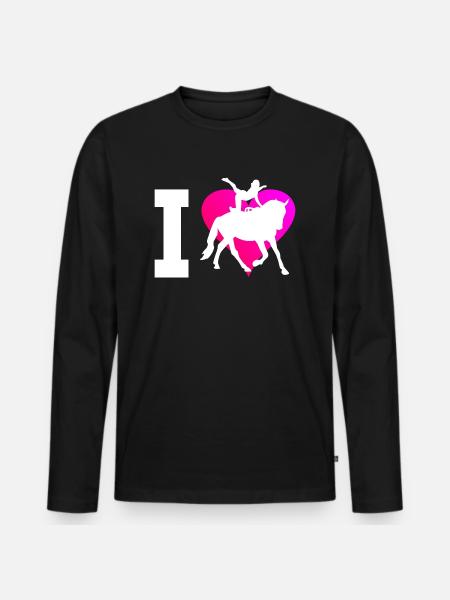 Gimnasia artística a caballo Disciplina atlética - Camiseta ecológica prémium de manga larga para hombre - negro