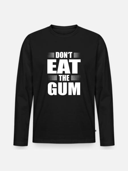 Funny Bubblegum Gift - Men's Premium Organic Long Sleeve Shirt - black