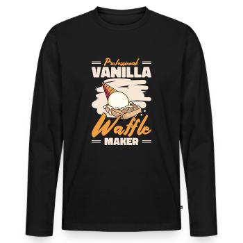 Professional Vanilla Waffle Maker - Männer Premium Bio Langarmshirt - Schwarz - Vorne - Nico (187cm)