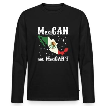 Latino Central America Mexico Mexican - Men's Premium Organic Long Sleeve Shirt - black - Front - Nico (187cm)
