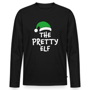 The Pretty Elf - Men's Premium Organic Long Sleeve Shirt - black - Front - Nico (187cm)