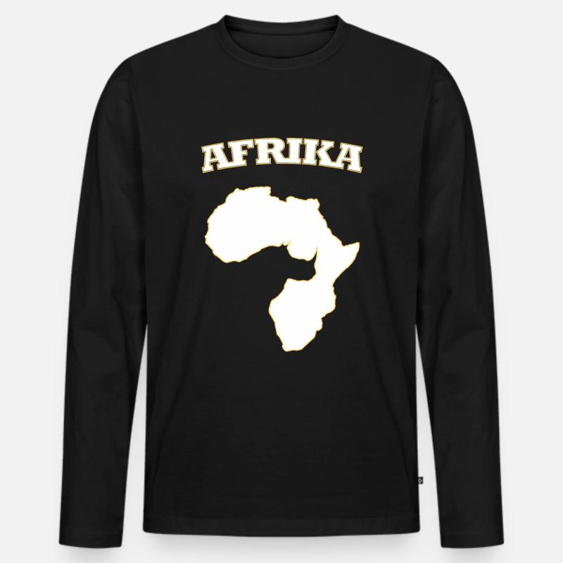 Afrika Africa - Männer Premium Bio Langarmshirt - Schwarz