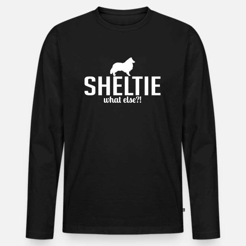 SHELTIE what else - Männer Premium Bio Langarmshirt - Schwarz