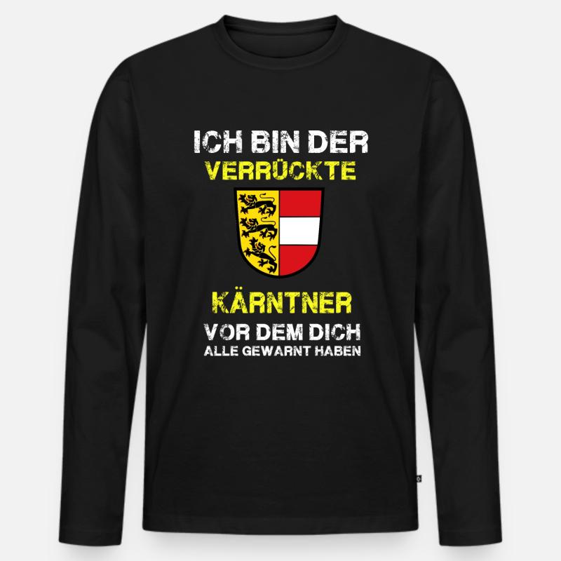 Kärnten - Männer Premium Bio Langarmshirt - Schwarz