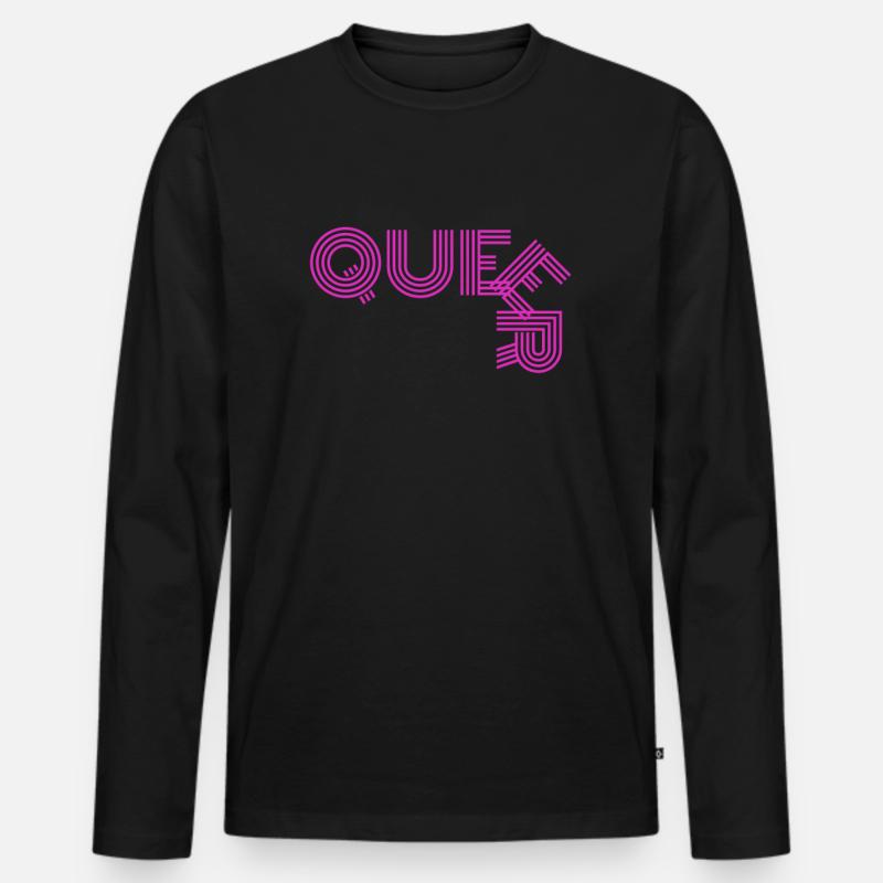 Queer Yellow - Männer Premium Bio Langarmshirt - Schwarz