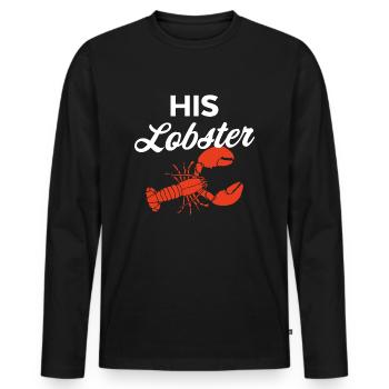 Sein Hummer - Männer Premium Bio Langarmshirt - Schwarz - Vorne - Nico (187cm)
