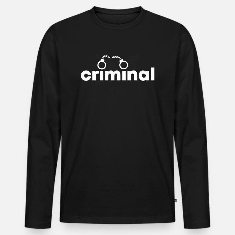 Criminal - Männer Premium Bio Langarmshirt - Schwarz