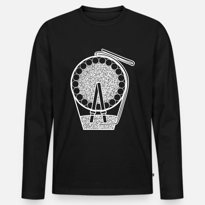 Pyrotechnik Feuerwerk Shell - Männer Premium Bio Langarmshirt - Schwarz