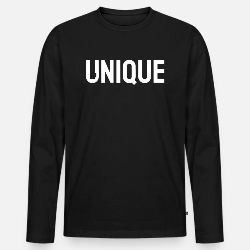 Unique - Männer Premium Bio Langarmshirt - Schwarz