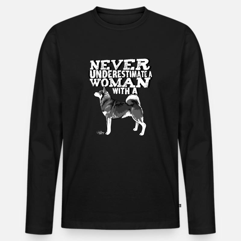 jamthundunderestimatewoma - Männer Premium Bio Langarmshirt - Schwarz