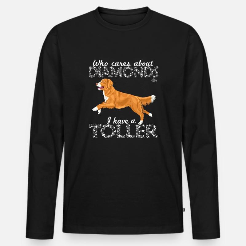 tollerdiamonds2 - Männer Premium Bio Langarmshirt - Schwarz