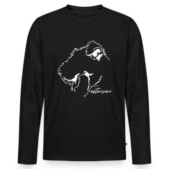 FOXTERRIER Profil Chiens Wilsigns - T-shirt manches longues Premium bio Homme - noir - Devant - Nico (187cm)