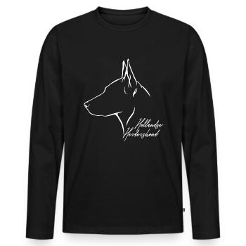 HOLLANDSE HERDERSHOND Profile Dogs Dog Wilsigns - Men's Premium Organic Long Sleeve Shirt - black - Front - Nico (187cm)