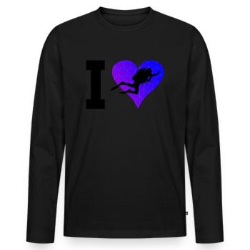 Scuba Diving Scuba Divers Scuba Diver - Men's Premium Organic Long Sleeve Shirt - black - Front - Nico (187cm)
