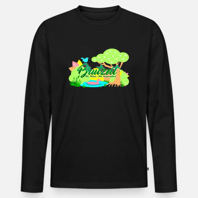 Brutzeit - Männer Premium Bio Langarmshirt - Schwarz