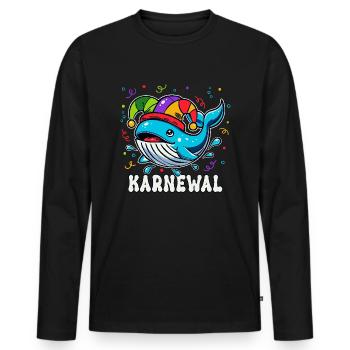 Karnewal Lustiges Wortspiel Kaneval Kostümersatz - Männer Premium Bio Langarmshirt - Schwarz - Vorne - Nico (187cm)