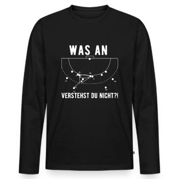 Handball Handballtrainer lustige Handballverein - Männer Premium Bio Langarmshirt - Schwarz - Vorne - Nico (187cm)