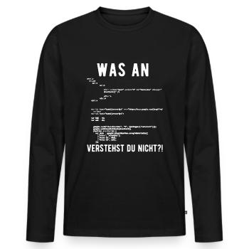 Informatik Informatiker Lustiges Programmierer - Männer Premium Bio Langarmshirt - Schwarz - Vorne - Nico (187cm)