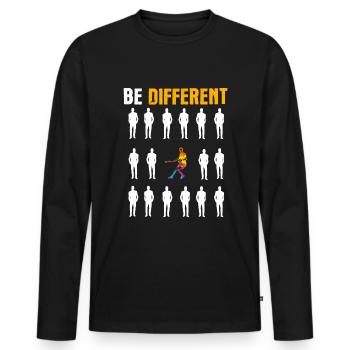 Tennis tennis player Tennis court Rackets - Men's Premium Organic Long Sleeve Shirt - black - Front - Nico (187cm)