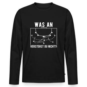 Handballer Trainer Handball Spielzug Geschenkidee - Männer Premium Bio Langarmshirt - Schwarz - Vorne - Nico (187cm)