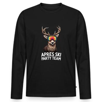 Après Ski Skiing Winter Sports Après Ski Team - Men's Premium Organic Long Sleeve Shirt - black - Front - Nico (187cm)