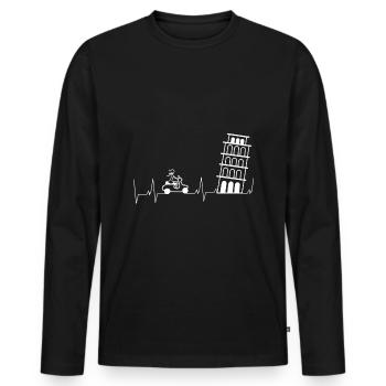 Leaning Tower of Pisa - Men's Premium Organic Long Sleeve Shirt - black - Front - Nico (187cm)