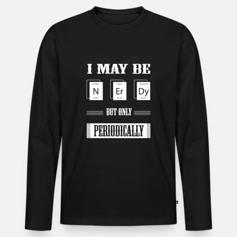 Ich bin ein Nerd - Männer Premium Bio Langarmshirt - Schwarz