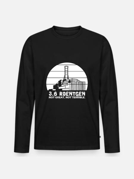 3.6 Roentgen Not Great - Männer Premium Bio Langarmshirt - Schwarz