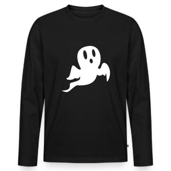 Geist - Männer Premium Bio Langarmshirt - Schwarz - Vorne - Nico (187cm)