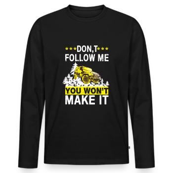 SUVs - Men's Premium Organic Long Sleeve Shirt - black - Front - Nico (187cm)