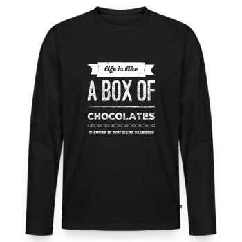 Diabetes Black humor - Men's Premium Organic Long Sleeve Shirt - black - Front - Nico (187cm)