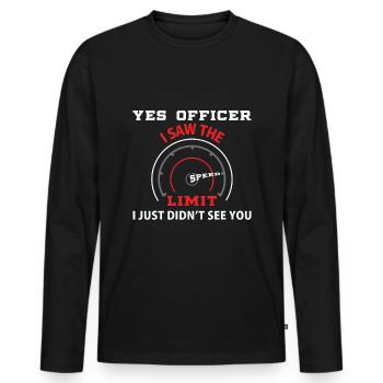 Top speed motorists Funny - Men's Premium Organic Long Sleeve Shirt - black - Front - Nico (187cm)