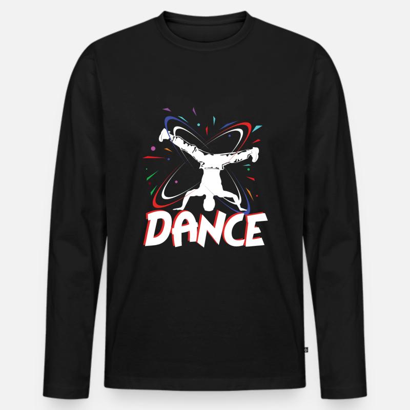 Breakdance Tanzen - Männer Premium Bio Langarmshirt - Schwarz