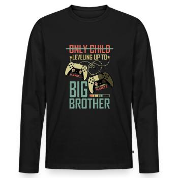 Big Brother 2021 Gamer Son - Men's Premium Organic Long Sleeve Shirt - black - Front - Nico (187cm)