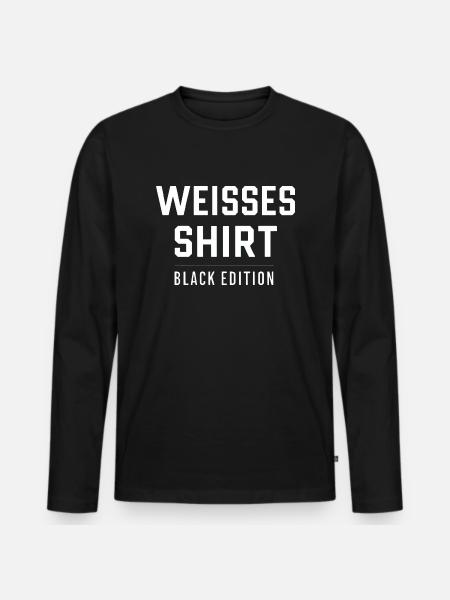 Chemise Blanche Édition Noire - T-shirt manches longues Premium bio Homme - noir