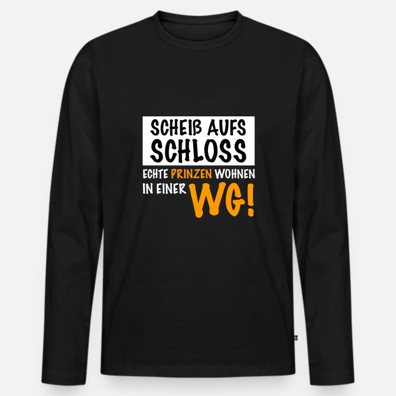 Mitbewohner Mitbewohnerin WG Geschenkidee - Männer Premium Bio Langarmshirt - Schwarz