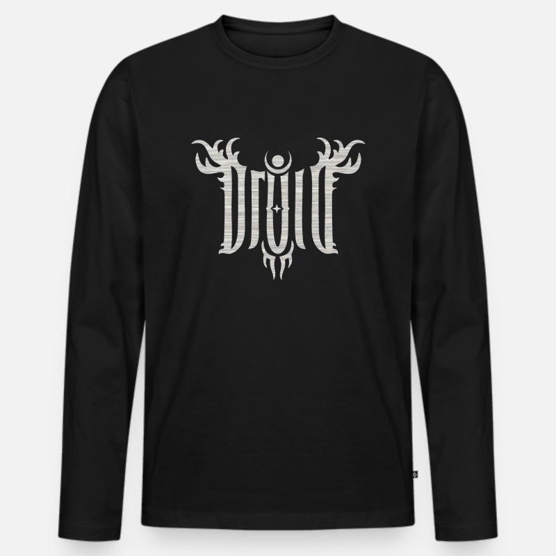 Druid - Männer Premium Bio Langarmshirt - Schwarz