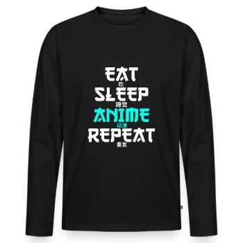 Anime - Men's Premium Organic Long Sleeve Shirt - black - Front - Nico (187cm)