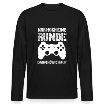 Zocken - Männer Premium Bio Langarmshirt - Schwarz - Vorne - Nico (187cm)