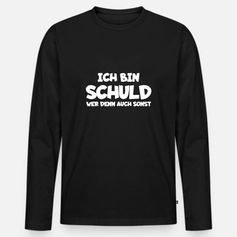 Sarkasmus - Männer Premium Bio Langarmshirt - Schwarz