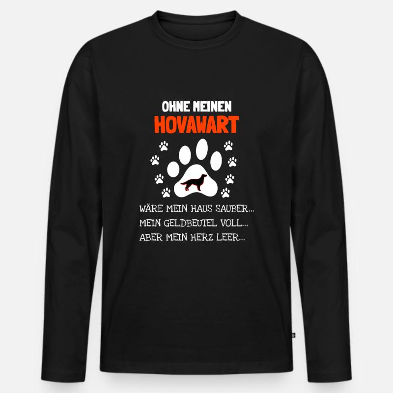 Ohne meinen Hovawart - Männer Premium Bio Langarmshirt - Schwarz