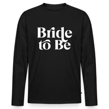Future mariée - T-shirt manches longues Premium bio Homme - noir - Devant - Nico (187cm)