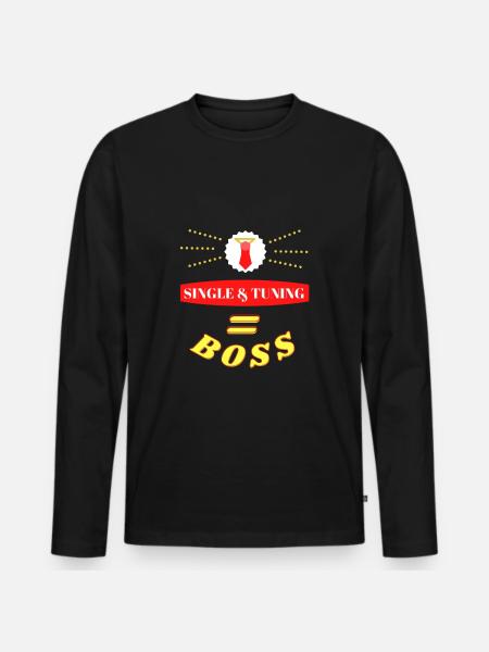 Single & Tuning = Chef - Men's Premium Organic Long Sleeve Shirt - black