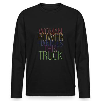 Women's power dominates this truck - Men's Premium Organic Long Sleeve Shirt - black - Front - Nico (187cm)