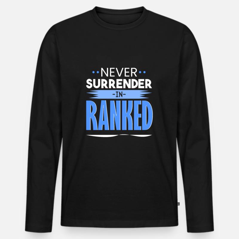 Niemals SURRENDER - Männer Premium Bio Langarmshirt - Schwarz