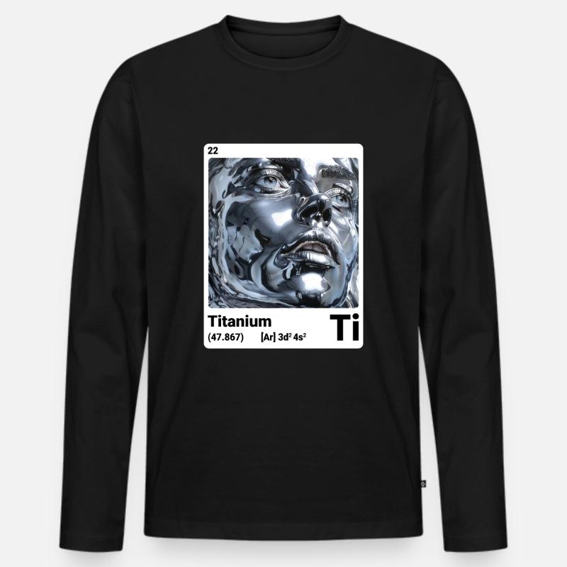 AI am Titan (wt) - Männer Premium Bio Langarmshirt - Schwarz